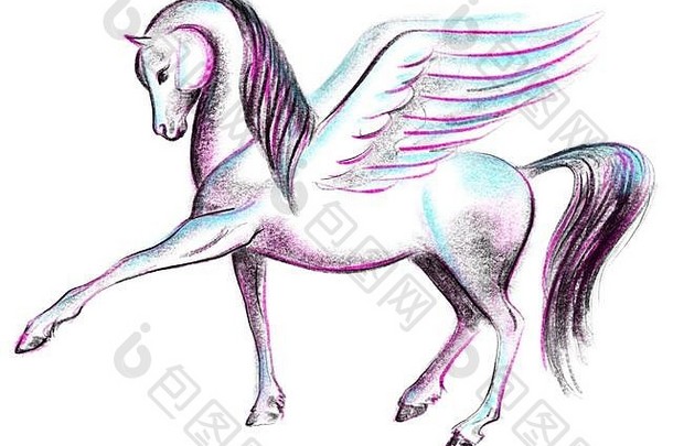 长翅膀的马pegasos插图