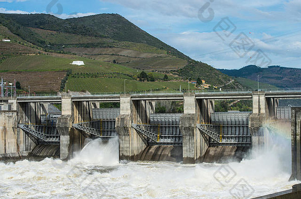 水力发电大坝杜罗谷葡萄牙