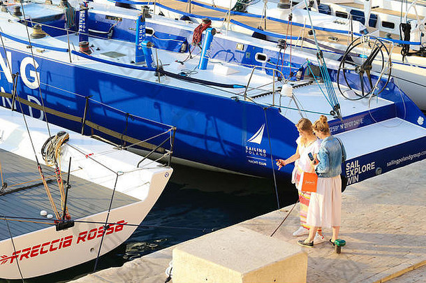 圣特罗佩斯港，法国2019年6月7日下午14点-吉拉利亚-劳力士帆船赛-波兰帆船俱乐部-塞西尔艺术，信用照片伊洛娜·巴纳