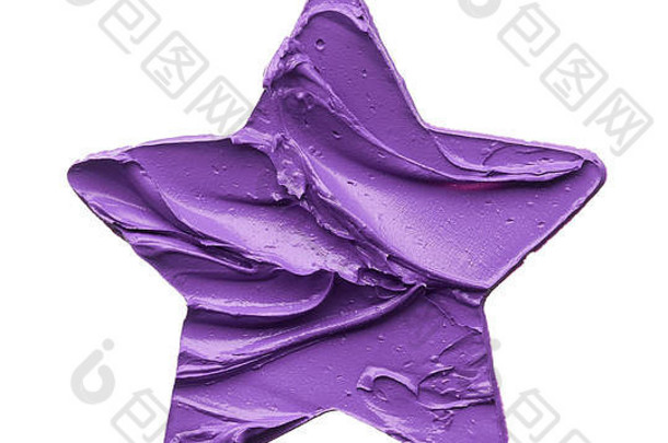 紫色的化妆涂片唇光泽孤立的白色背景紫色的口红纹理孤立的白色背景钢网明星使破碎的purpl