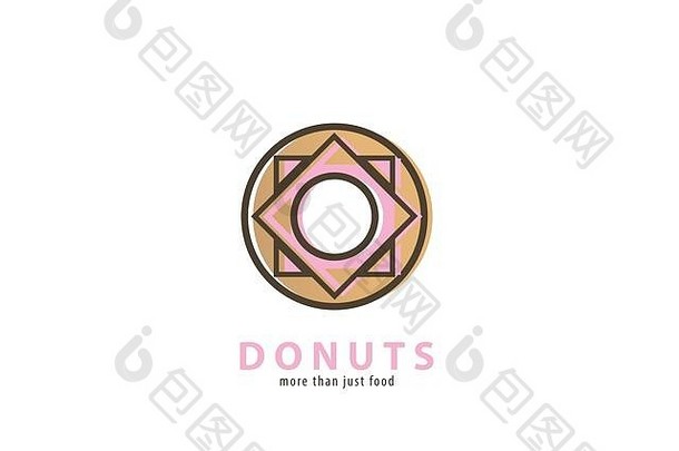 几何甜甜圈设计插图