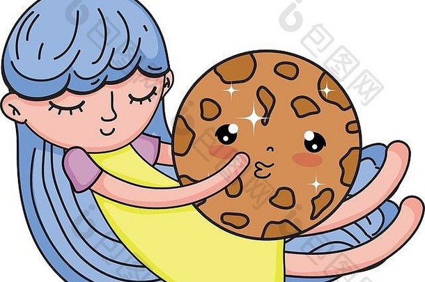 小女孩，甜甜的饼干，卡瓦伊