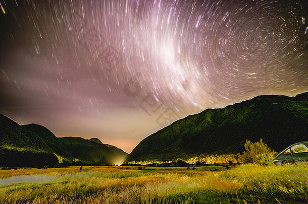 新西兰山上的星光大道