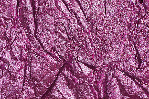 紫色皱褶金属箔背景纹理