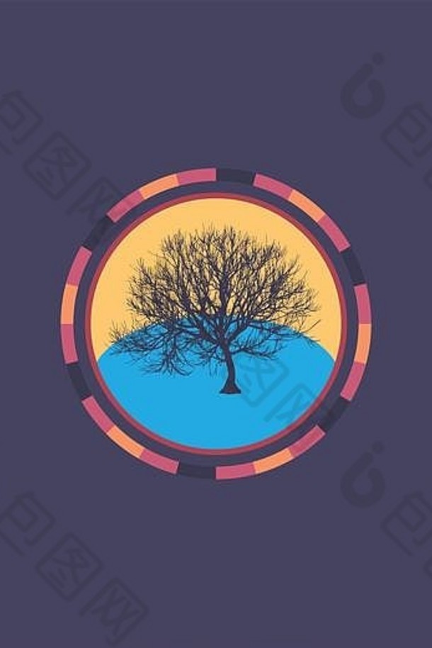 技术色彩斑斓的轮背景树摘要数字插图连接概念电子轮设计现代抽象行点