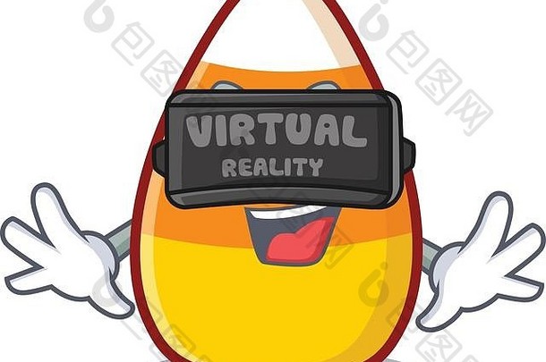 虚拟现实糖果玉米吉祥物Jar