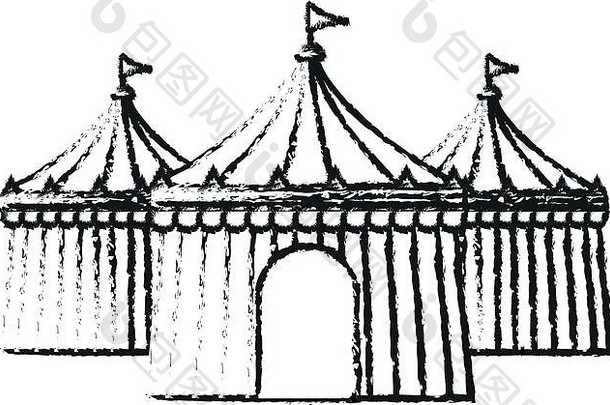 马戏团帐篷图标图像