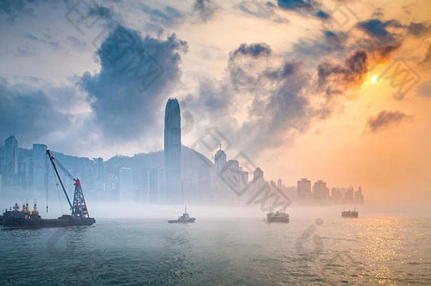 迷雾港-香港维多利亚港