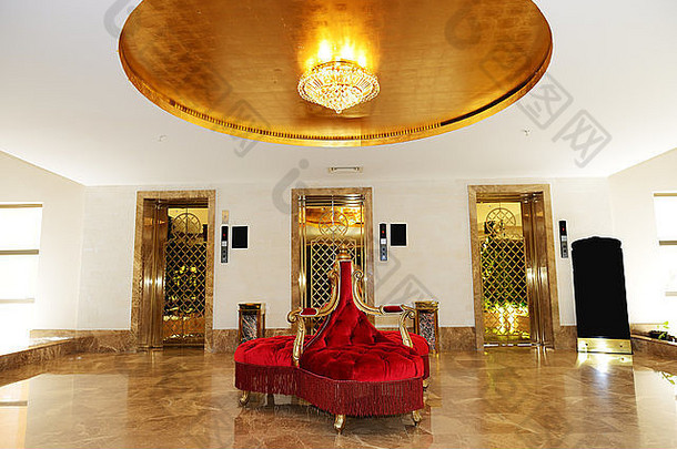 土耳其安塔利亚豪华酒店大堂内部