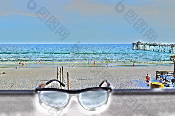 照片海滩白色沙子蓝色的水佛罗里达流行颜色数码单反相机海滩比较<strong>高</strong>岛德斯坦