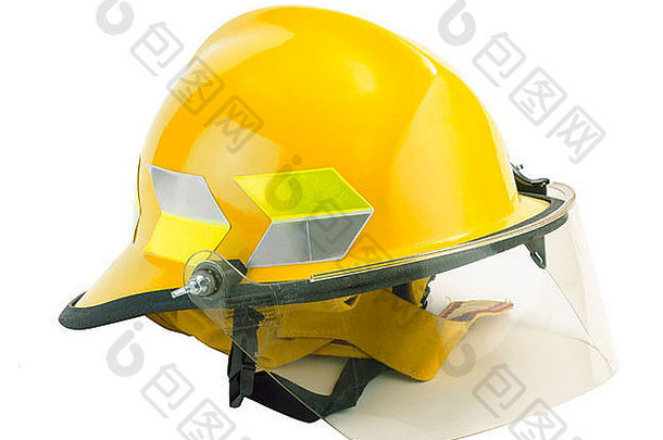 安全头盔消防队员保护危险的隔离白色