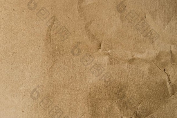 棕色包装纸的抽象纹理，背景。