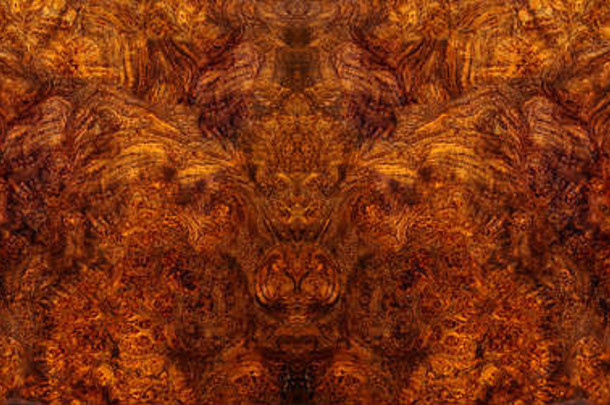 Afzelia burl木纹异国情调的木制美丽图案，用于工艺品或抽象艺术背景