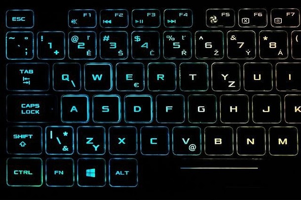 色彩斑斓的光键盘背光键盘颜色