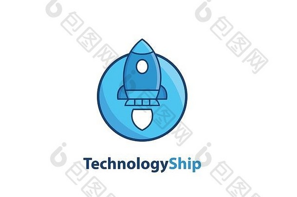 火箭船技术标志设计