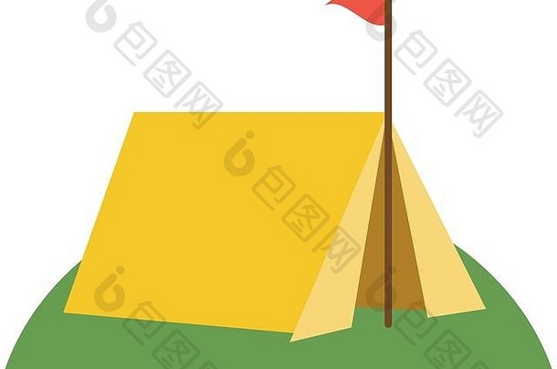 帐篷露营图标图像