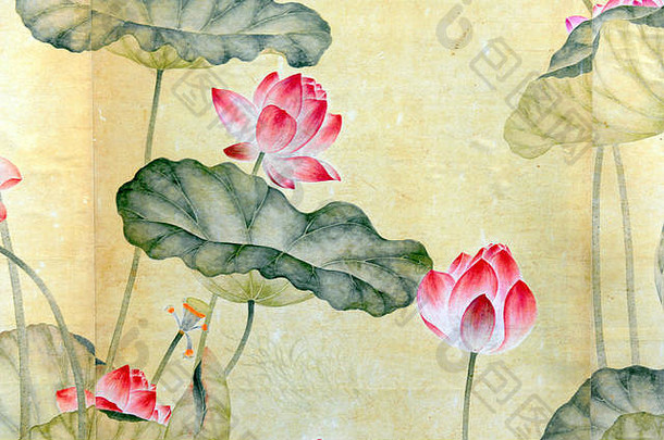 中国画莲花