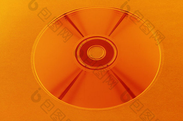 罗姆磁盘橙色健美的负图像关闭