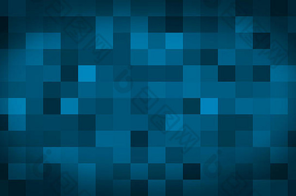 蓝色运动抽象背景彩色像素闪烁和切换。马赛克瓷砖发光的动画背景。用强光移动<strong>科技</strong>广场。抽象红<strong>方块</strong>背景