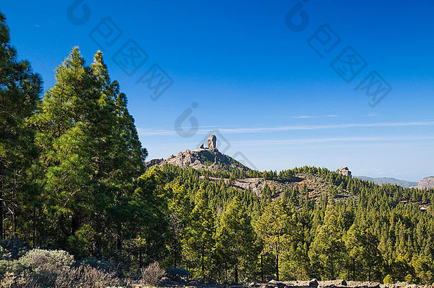 大加那利岛，拉斯坎布雷斯-岛上最高的地区，从拉佩斯-通特徒步小径上可以看到风景