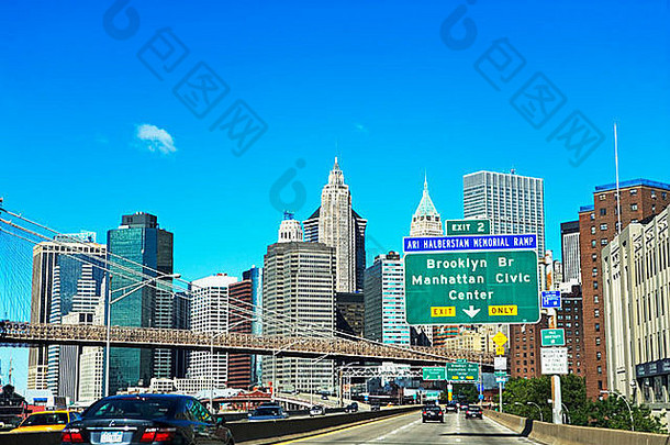 曼哈顿，大桥，通道，建筑，大桥，布鲁克林，布鲁克林，大桥，连接，东部，河流，工程，TEC