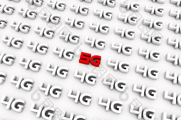 <strong>未来</strong>5G网络、技术数据传输、4G和5G