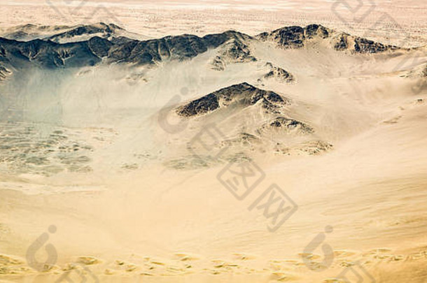 空中视图岩石形成纳米布沙漠奈米比亚