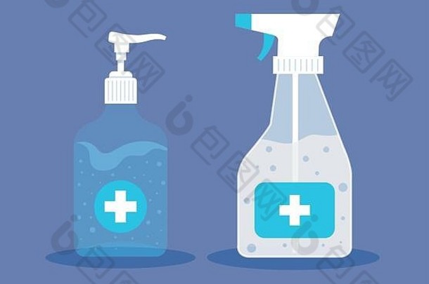洗手液瓶，洗涤凝胶，自保护，不受新冠病毒19的影响