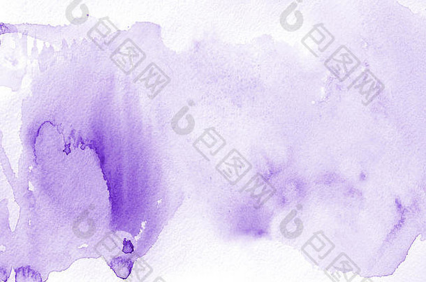 手绘紫罗兰水彩形状，适合您的设计。创绘背景，手工装饰。