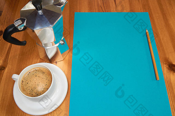 空白表纸表示炊具咖啡Copyspace