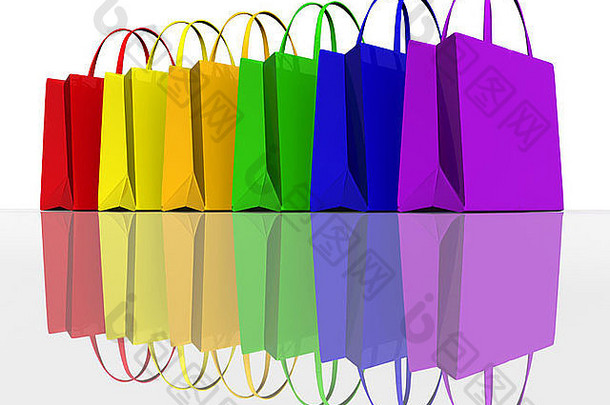 购物的颜色-购物袋的颜色
