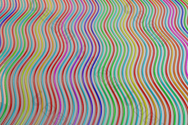 彩色蜡笔作为彩虹插图的抽象背景线