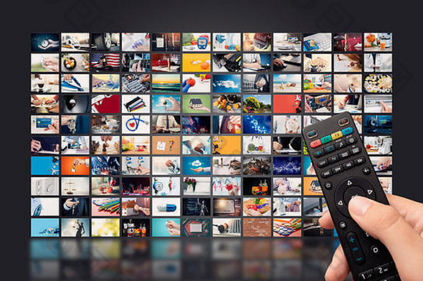 电视流媒体视频概念媒体视频需求技术视频服务互联网流媒体多媒体显示系列