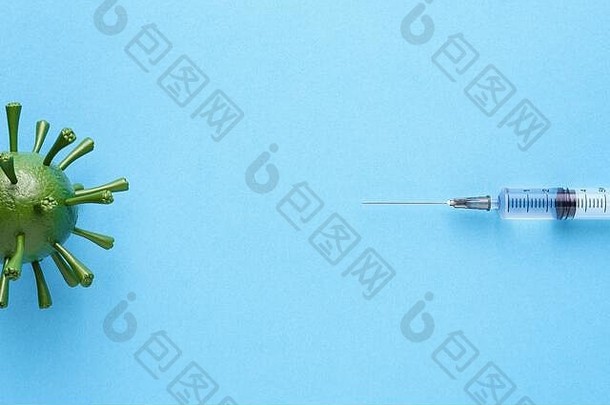 冠状病毒疫苗医学科维德病毒医疗背景病毒注射器