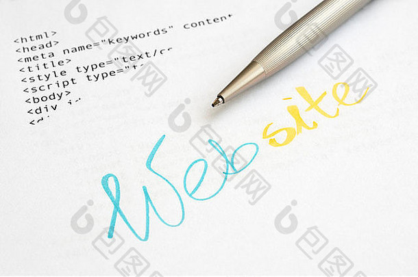 网站设计概念超文本标记语言脚本圆珠笔笔