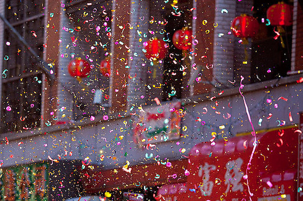 纽约曼哈顿唐人街的中国新年或农历新年