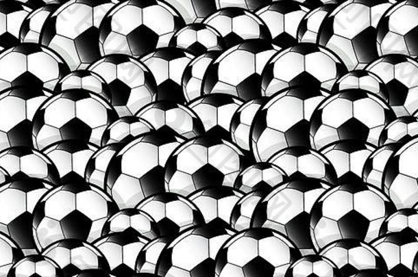 无缝的模式重复重叠足球足球球背景