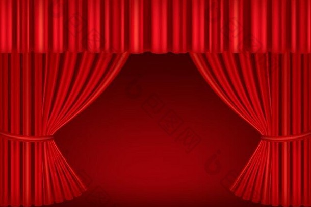 红色的窗帘剧院阶段