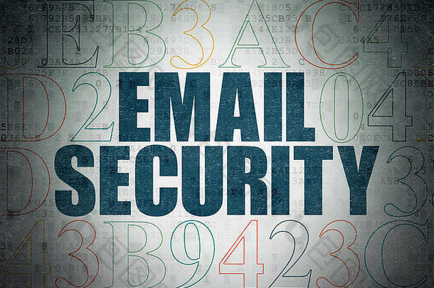 安全概念电子邮件安全数字数据纸背景