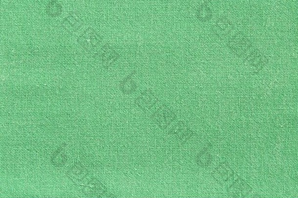 绿色亚麻织物，用于壁纸设计。棕色织棉布背景纹理。