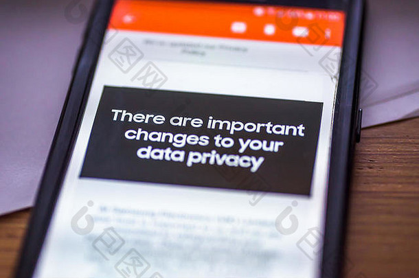 一般数据保护监管国内生产总值特写镜头智能手机消息重要的数据隐私