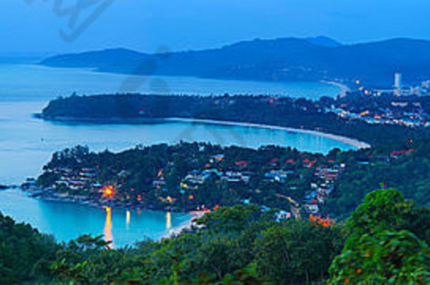 泰国普吉岛卡隆海滩和卡隆海滩卡塔诺景观
