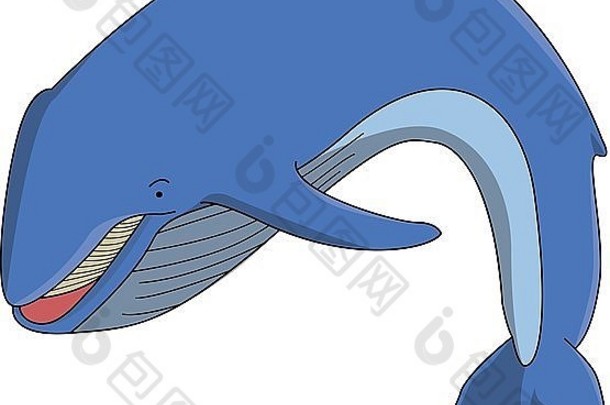 蓝色的鲸鱼插图