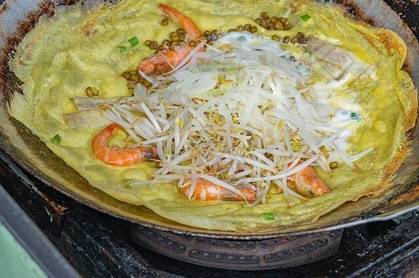 越南式虾仁豆芽煎饼