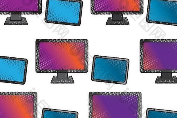 计算机显示器和平板电脑图形图像