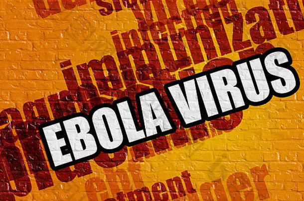 现代医学概念埃博拉<strong>病毒病毒</strong>黄色的墙