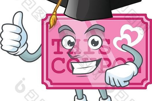 戴着黑色毕业帽的粉红情优惠券让人感到高兴和自豪
