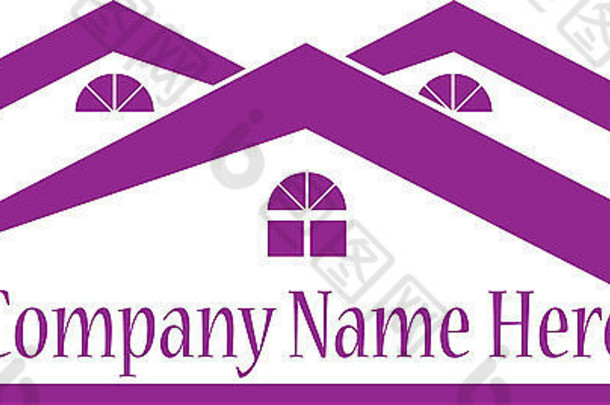 房地产房屋标识紫罗兰色