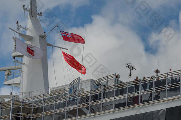 女王玛丽女王伊丽莎白女王维多利亚航行南安普顿庆祝周年纪念日丘纳德公司巡航行