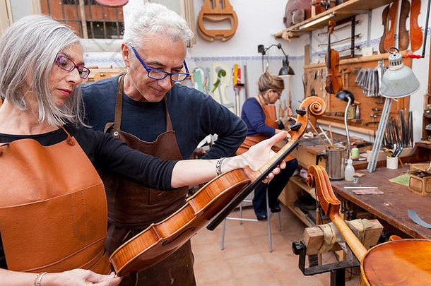 集团成熟的小提琴制造商构成测试小提琴实验室